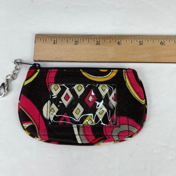 2 Piece Vera Bradley Retired Puccini Shopping Tote & Wallet Brown Yellow Red - Picture 13 of 14